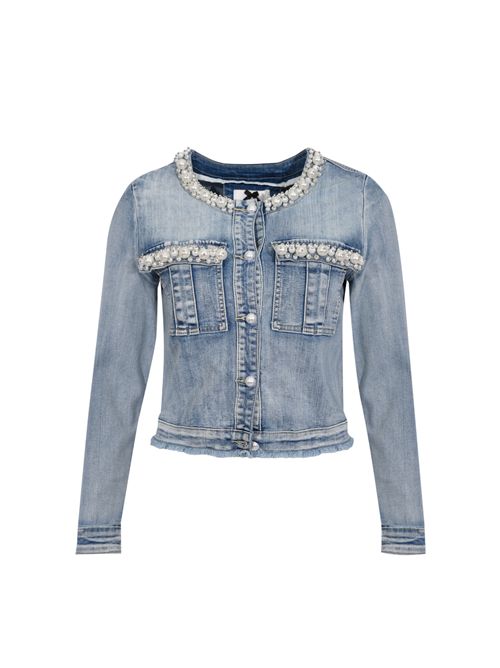 Giubbino di jeans con ricamo perle NO SECRETS | 261NS202BLEACH